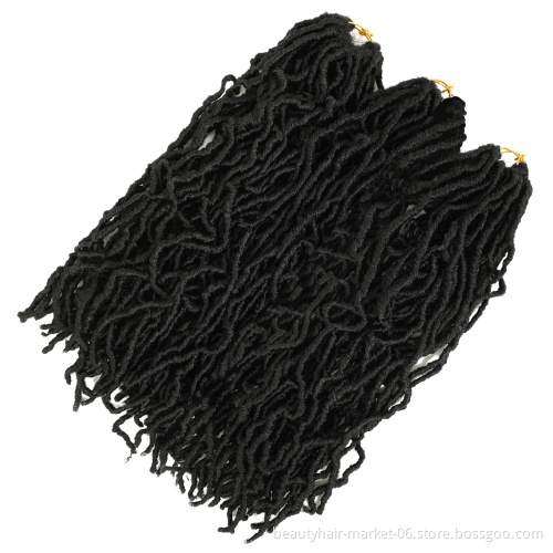 Cheap Factory Price Goddess Faux locs 14 18 24 36 inch Synthetic Hair Crochet Braids African Roots Braid Long Faux Locs
